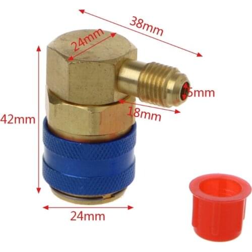 AC R134A Quick Connector Adapter Coupler Auto A/C Manifold Gauge Low/High HVAC