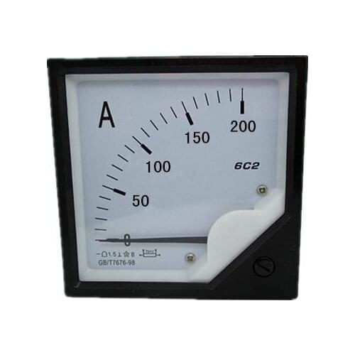 Free shipping 6C2 series 0-200A DC Ammeter ampere meter generator voltmeter 80x80mm suit for all the generator