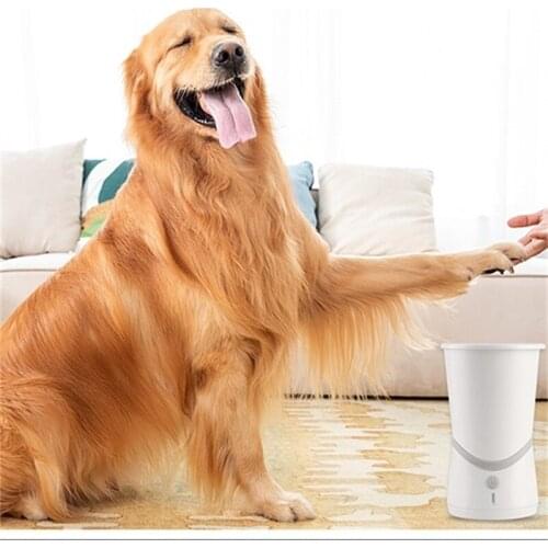 MAMY PETS Dog Automatic Foot Washing Device Entering Door Quickly Clean Cat Feet Dog Paw Silicone Cleaner Cup Cleaning Supplies