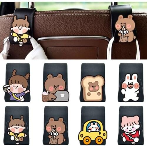 Car Seat Back Hook Decoration Car Interior Supplies Cartoon Cute Rear Backrest Coupler Hook Different Style Auto Accessories