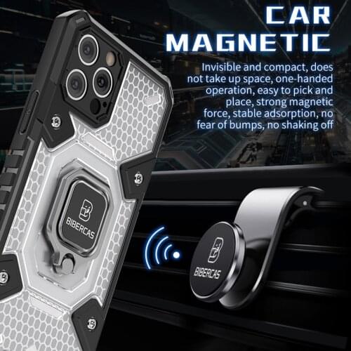 Stand Case for iPhone 12 Pro Max Mini 11 X Xs XR Car Mount Finger Ring Shockproof Kickstand Bracket Back Cover Protect Camera