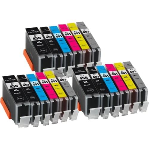 PGI-450 PGI450 CLI 451 BK C M Y GY compatible ink cartridge For canon PIXMA MG6340 MG7140 IP8740 printer