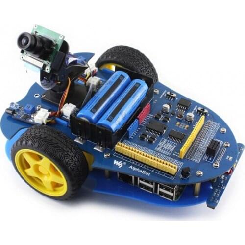 Raspberry Pi robot building kit include Raspberry Pi 3B AlphaBot RPi Camera IR control line tracking speed measuring
