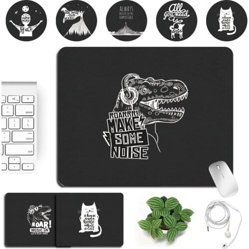 Computer Mousepad PU Leather Easy clean White Picture Series Waterproof Durable Game Mouse Mat Small Mouse-pad for Office/home