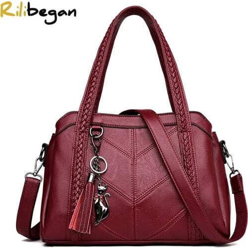 Fashion Patchwork Women Shoulder Bag Quality Leather PU Women Handbag Casual Large Capacity Crossbody for Female Handle Bag