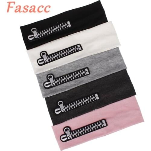 FASACC Baby Headwear Soft Cotton Zipper Headband Girls Hair Band Kid Girls Boys Turban Hairband Children Hair Accessories A218