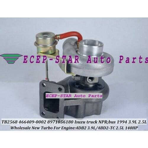 NEW TB2568 466409-0002 466409 8-97105618-0 8971056181 Turbo For ISUZU Truck Bus NPR 4.0L 1994 1996 4DB2 3.9L 4BD2-TC 2.5L 140HP