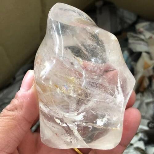 Natural White Crystal Torch Crystal Quartz Shape Reiki Healing Crystal Mineral Specimen Gem Gift Decoration