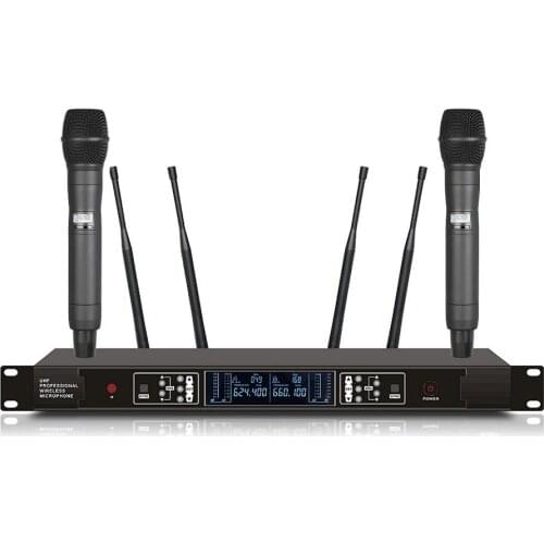 Bolymic Professional handheld Microphone wireless systemTrue Diversity Stage Performance Professional Digital UHF Microphone