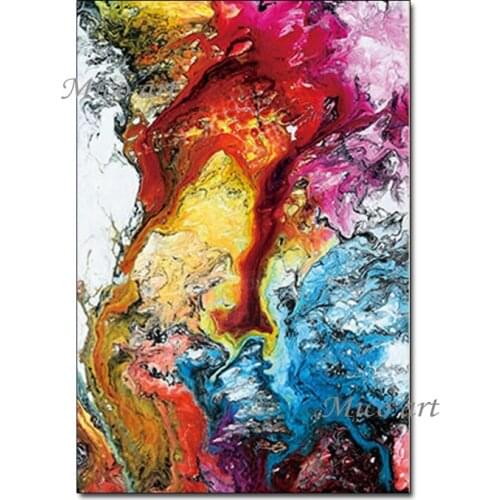 Textured Colorful Art 100% Hand Drawn Abstract Dye Oil Painting Wall Decor Artwork And Craft Unframed Hot Selling Cheap Art