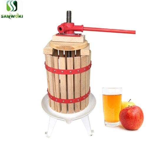 Hand operate grape fruit squeezer 6L juice pressing apple juice extractor machine red wine producing machine press honey machine