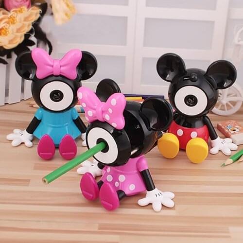Disney Mickey hand pencil sharpener pencil sharpener cute creative cartoon pencil sharpener boy girl stationery birthday gift