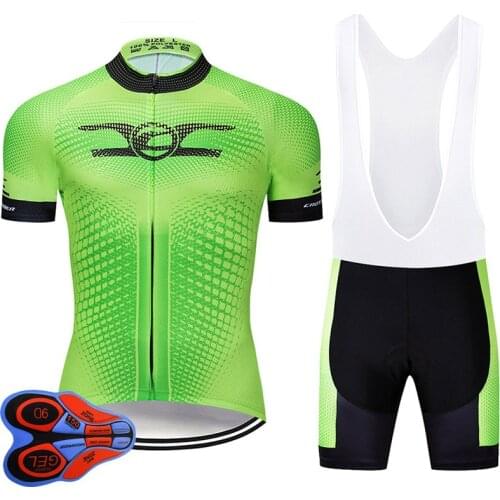 Green Pro Cycling Jersey Set Summer Cycling Wear Mountain Bike Clothes Bicycle Clothing MTB Bike Cycling Clothing Cycling Suit
