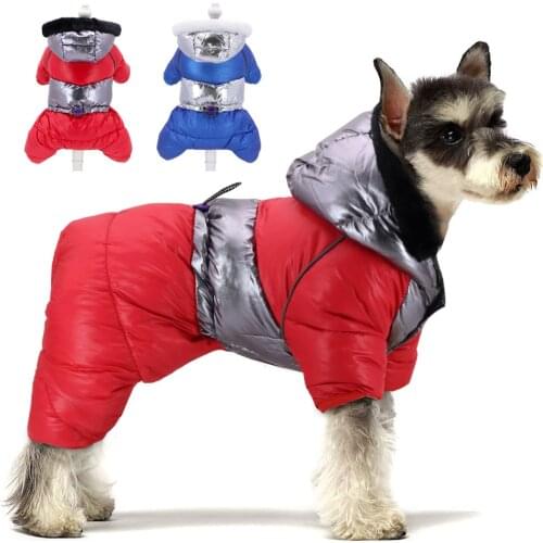 Winter Thicken Warm Dog Clothes Waterproof Puppy Dog Jacket Coat Reflective Small Medium Dogs Jumpsuit Ropa Perro Pet Clothing