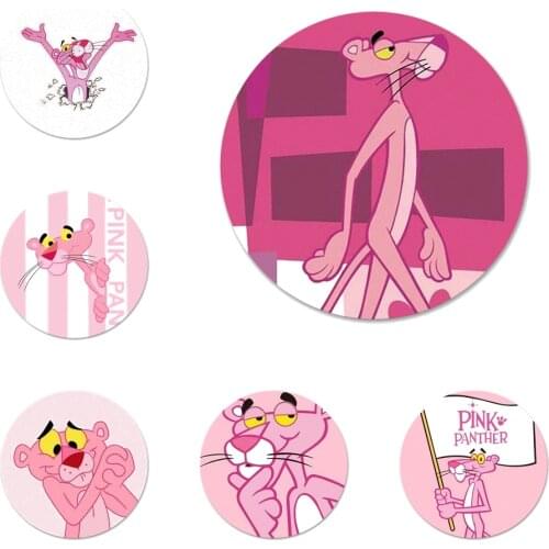Pink Panther Icons Pins Badge Decoration Brooches Metal Badges For Clothes Backpack Decoration 58mm