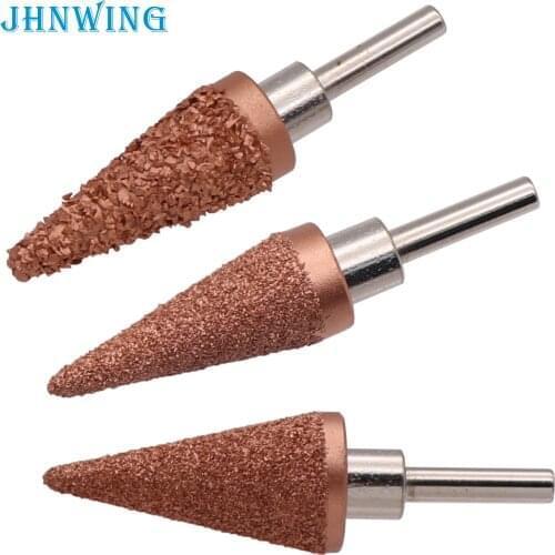 1pc Tapered Cone Rasp Fine / Coarse Grit Tungsten Carbide Rasp w/ Arbor Adaptor Wheel Grind Woodworking Tire Repair Tool