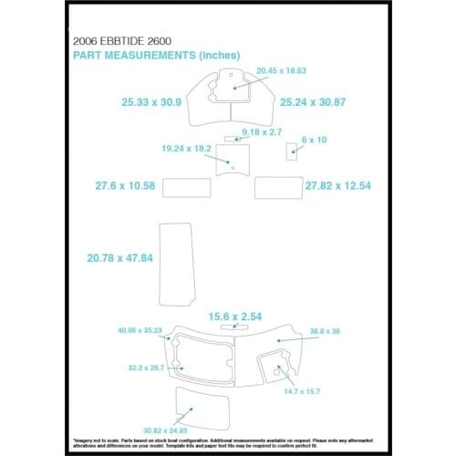 2006 Ebbtide 2600 Swim Step & Cockpit Pad Boat EVA Teak Decking 1/4" 6mm