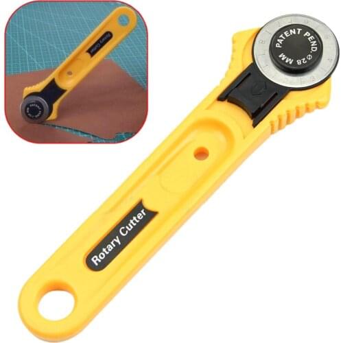 28/45mm Patchwork Roller Wheel Round Knife Cloth Fabric Cutter Tool Leather Paper Vinyl strips Rotary Cutter Sewing Tools