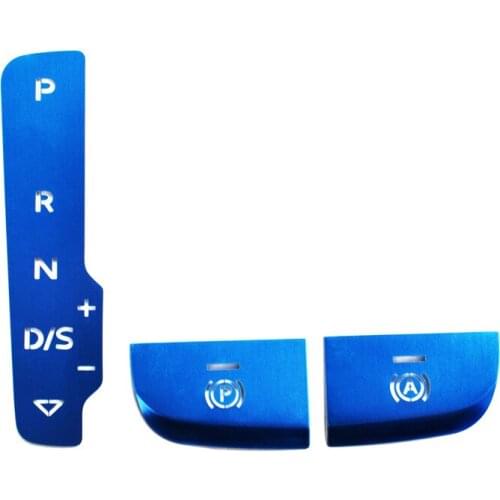 3 Pcs or 4 Pcs Gear Panel Door Unlock Button Protective Cover Car Interior Decoration Modified Sticker for Audi A3