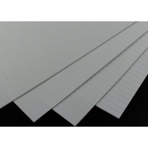 ABS27 4pcs Architectual ABS Styrene Plasticard Floor Wall Brick Sheet 215mm x 300mm White