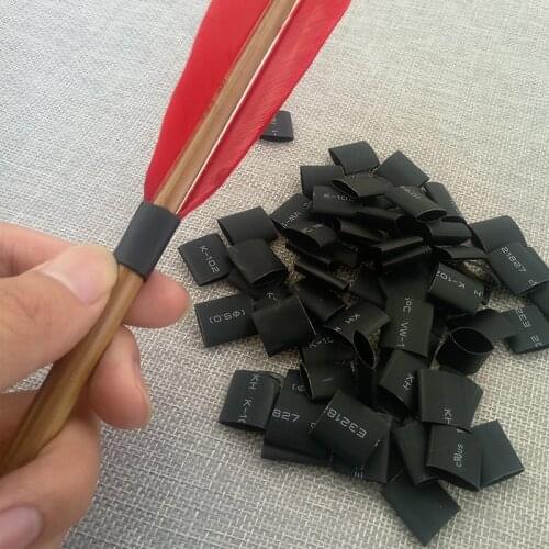 5Meter Archery Arrow feather Heat Shrink Tubing Feather Protector Tube Black for Shooting Hunting Arrow Tools