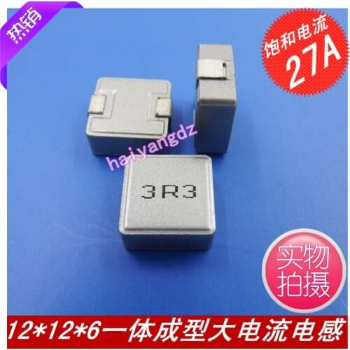 5pcs/SMD Integral forming inductors 1260 3.3UH 15A Saturated 27A 12*12*6MM Printing:3R3