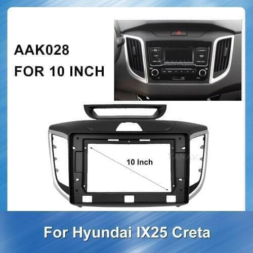 Car Radio Audio Stereo Receiver Face Dash Mount Trim Kit for Hyundai IX25 Creta 2014-2018 GPS Navigation Fascia frame Dash Panel