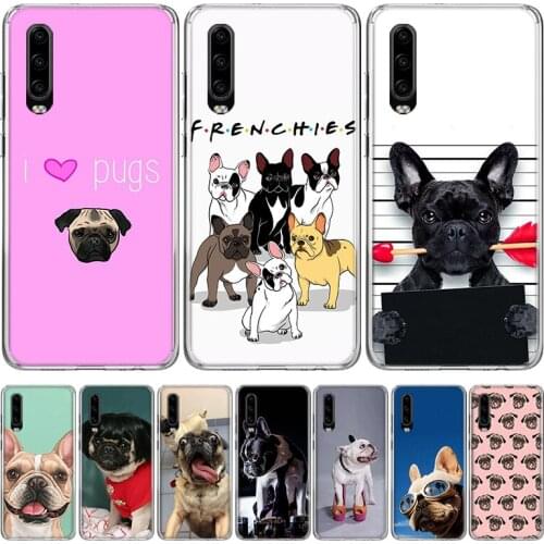 French Bulldog Dog Phone Case for Huawei P30 P40 P20 P10 Mate 20 10 30 Lite Pro P Smart Z Plus + Art Luxury Cover Coque