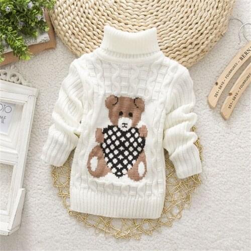 BibiCola Kids boys winter autumn sweaters boy girls Cardigan sweater kids turtleneck Knitted Pullover children outerwear sweater