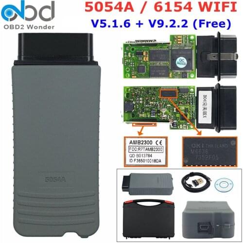 OBD2 Diagnostic Tool 6154 WIFI Original 5054 Full OKI V5.1.6 Bluetooth AMB2300 5054 5054A 6154 Auto Code Scanner OBDII Scan Tool
