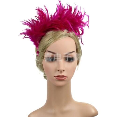 Hot New Fashion Wedding Hair Accessories Beautiful Bride Headbands Color Bridal Feather Hat Headband For Women Ball