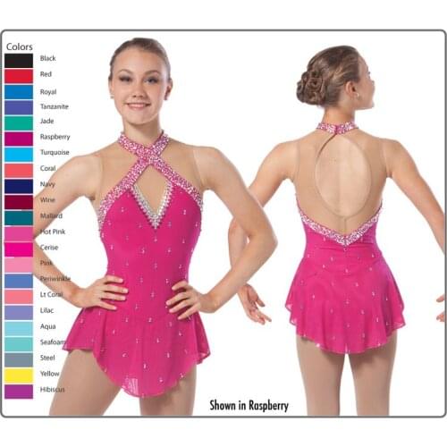 Custom Figure Ice Skating Dresses Adult With Spandex Graceful New Brand Ice Skating Competition Dress DR2615