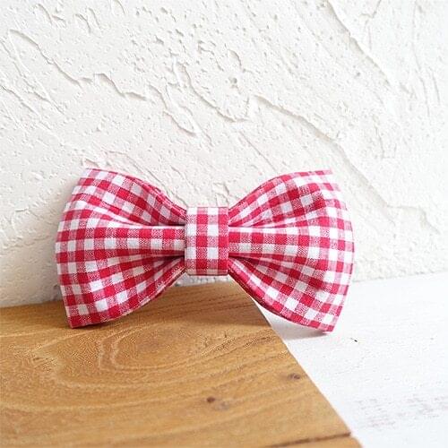 Red White Plaid Dog Bowtie Pets Collar Accessory Puppy Cat Pet Supplies Grooming Tools Dogs Dismountable Ornamental Bow Ties