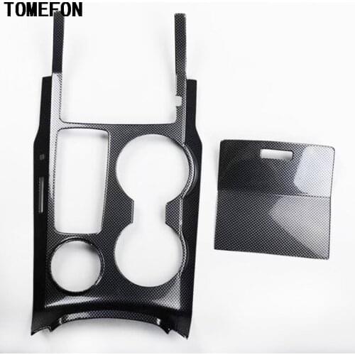 TOMEFON For Ford Explorer 2016 2017 LHD ABS Special Paint interior Console Gear Shift Storage Box Cover Trim 2pcs