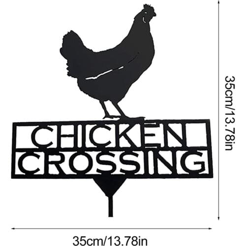 Retro Easter Chicken Metal Hen & Letter for Gardening Ornaments Iron Art Outdoor Garden Backyard Lawn Stakes Garden Decoration