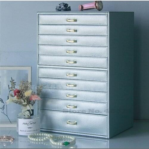 Nordic Multi-layer Jewelry Box 10-layer Princess Korea Wooden Jewelry Box Jewelry Storage Box Gift Woman Make Up Organizer