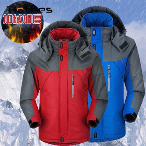 Autumn Winter Jacket Men Windproof Waterproof Mountain Clothes Mens Plus Size Warm Fleece Coats and Jackets Softshell Outdoors