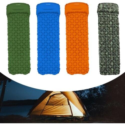 Outdoor Camping Mat Ultralight Inflatable Sleeping Mattress with Pillow Bag