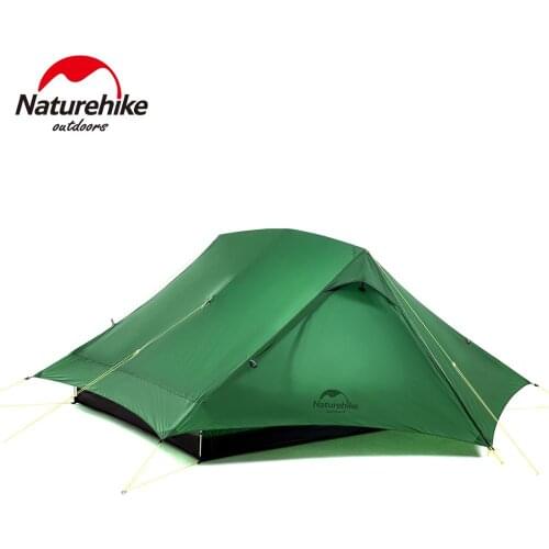 Naturehike double Camping Tent Outdoor Ultralight 1.4KG 20D Silicone Large space Hiking double door Tent With Free Mat
