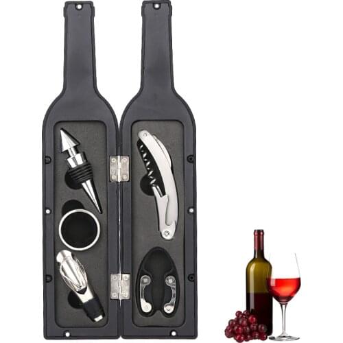 New Wine Opener Accessories Gift Tools Set with Waiters Corkscrew Opener Wine Bottle Opening Kit Deluxe Kitchen Bar Tool