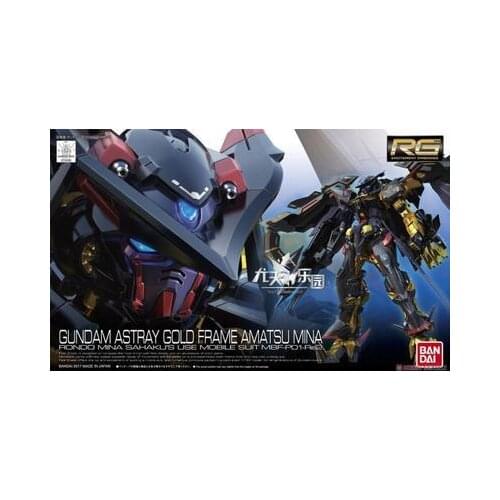 Original bandai 19567 PB01 RG 1/144 MBF-P01-Re Gundam Astray Gold Frame Gundam Model Action Figure