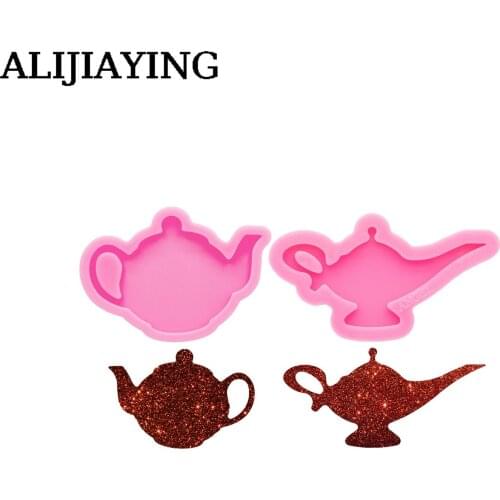 DY0627 Super Glossy Genie lam Keychain Silicone Mold Not sticky Teapot Epoxy Craft Molds DIY for Resin Crafting Mould