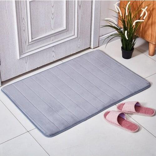 Bathroom Kitchen Entrance Coral Fleece Enters The Door To Step on The Foot Floor Thicken Memory Foam Mat Rug Furniture