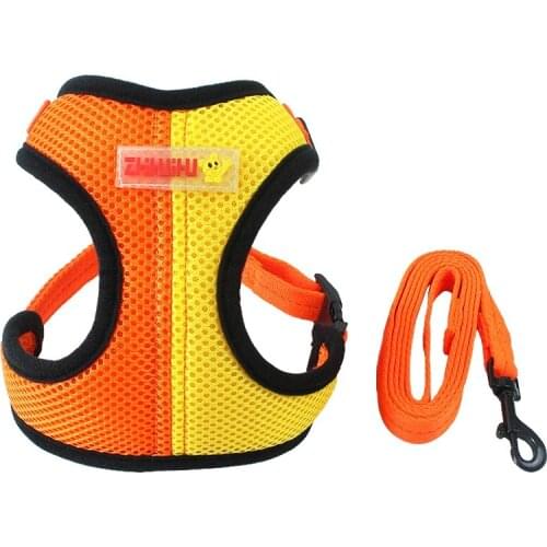 Breathable Nylon Pet Dog Harness For Small Medium Dogs No Pull Harness Vest And Leash Set For French Bulldog Puppy Collar