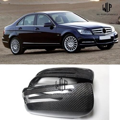 W204 W212 W221 Carbon fiber Replacemrnt RearView Mirror Cover For Mercedes-Benz C Class E Class S Class 2007-2014 Free Shipping