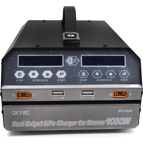 SKYRC PC1080 Lipo battery charger 1080W 20A 540W*2 Dual Channel Lithium Battery Charger for RC agricultural spraying drone