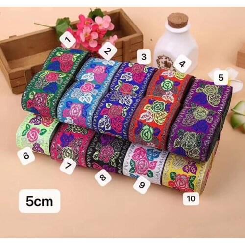 5cm ethnic style folk style nation style jacquard ribbon,jacquard webbing,garment ribbon,shoes ribbon,bag ribbon,QC05009J