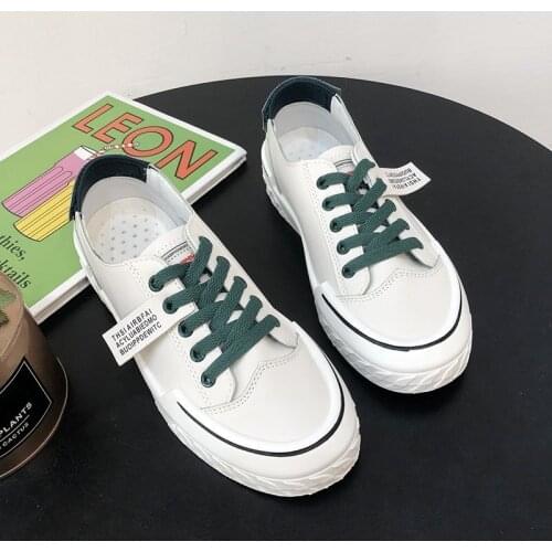 2020 Spring Autumn women PU Leather sneakers lace up casual shoes women white Sneakers fashion vulcanized shoes women shoes girl