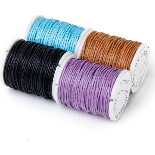 10 Rolls Mix-Colors Waxed Cotton String Beading Thread 1mm for Jewelry Craft DIY