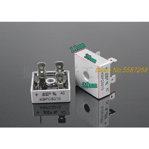 10pcs/lot Bridge Rectifier Diode Stages KBPC5010 KBPC 5010 50A 1000V single-phase rectifier bridge rectifier bridge
